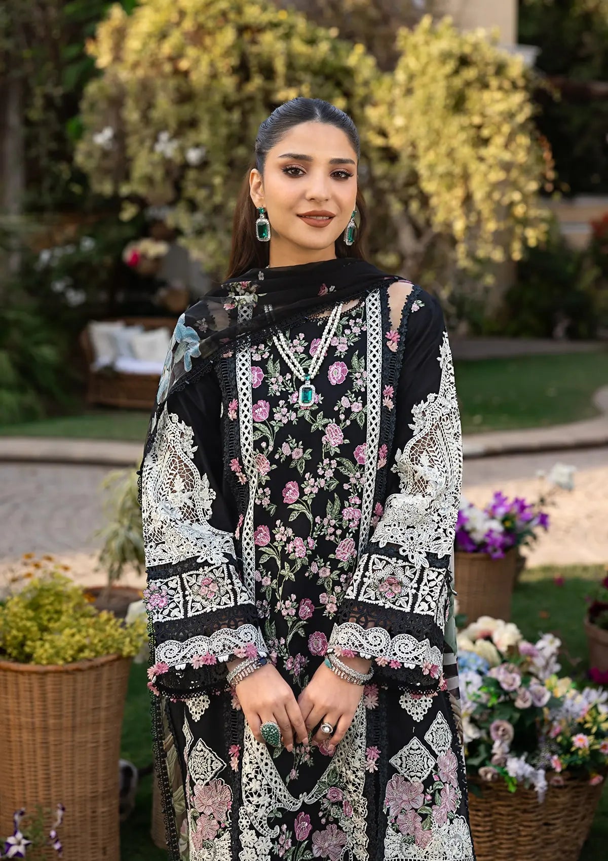 ELAF LUXURY LAWN MAHJABEEN UNSTICHED 3PC SUIT | KPA0042