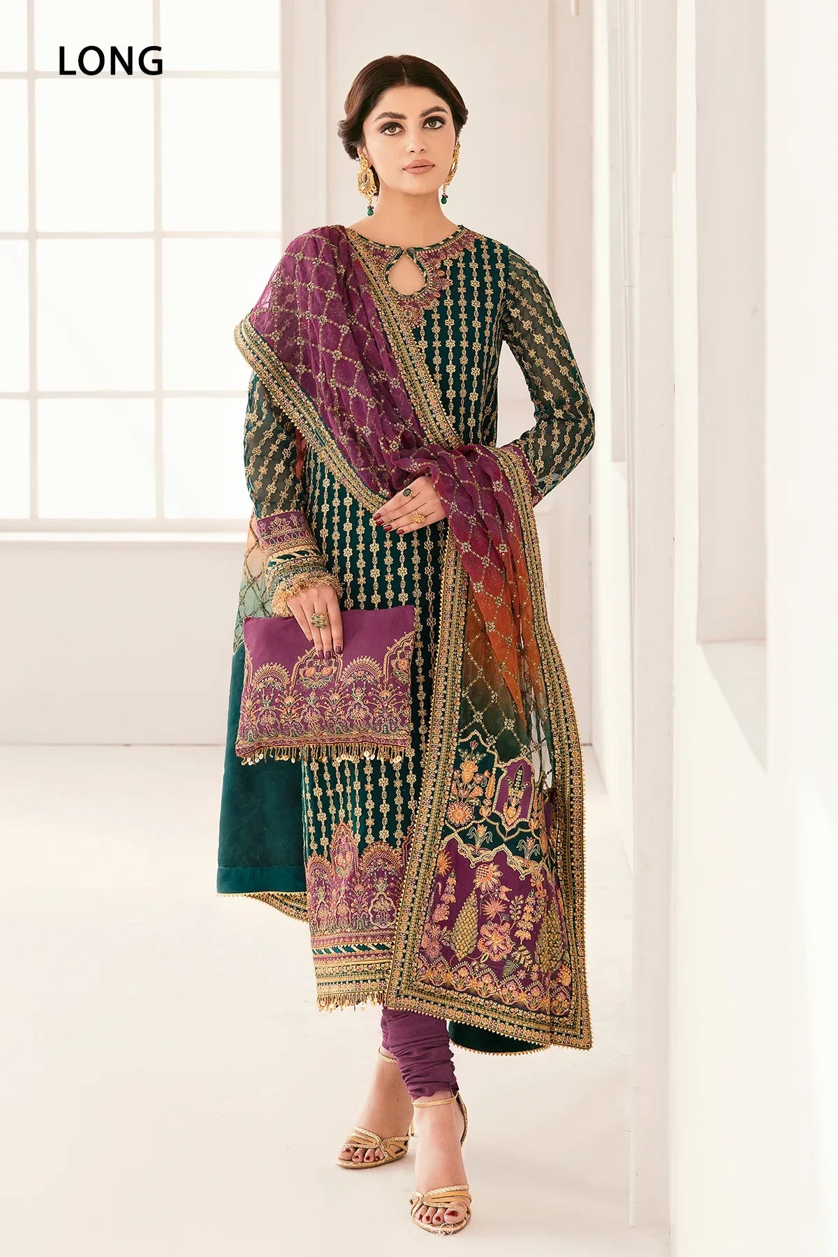 BAROQUE EMBROIDERED UNSTITCHED 3PC SUIT | KPA0069