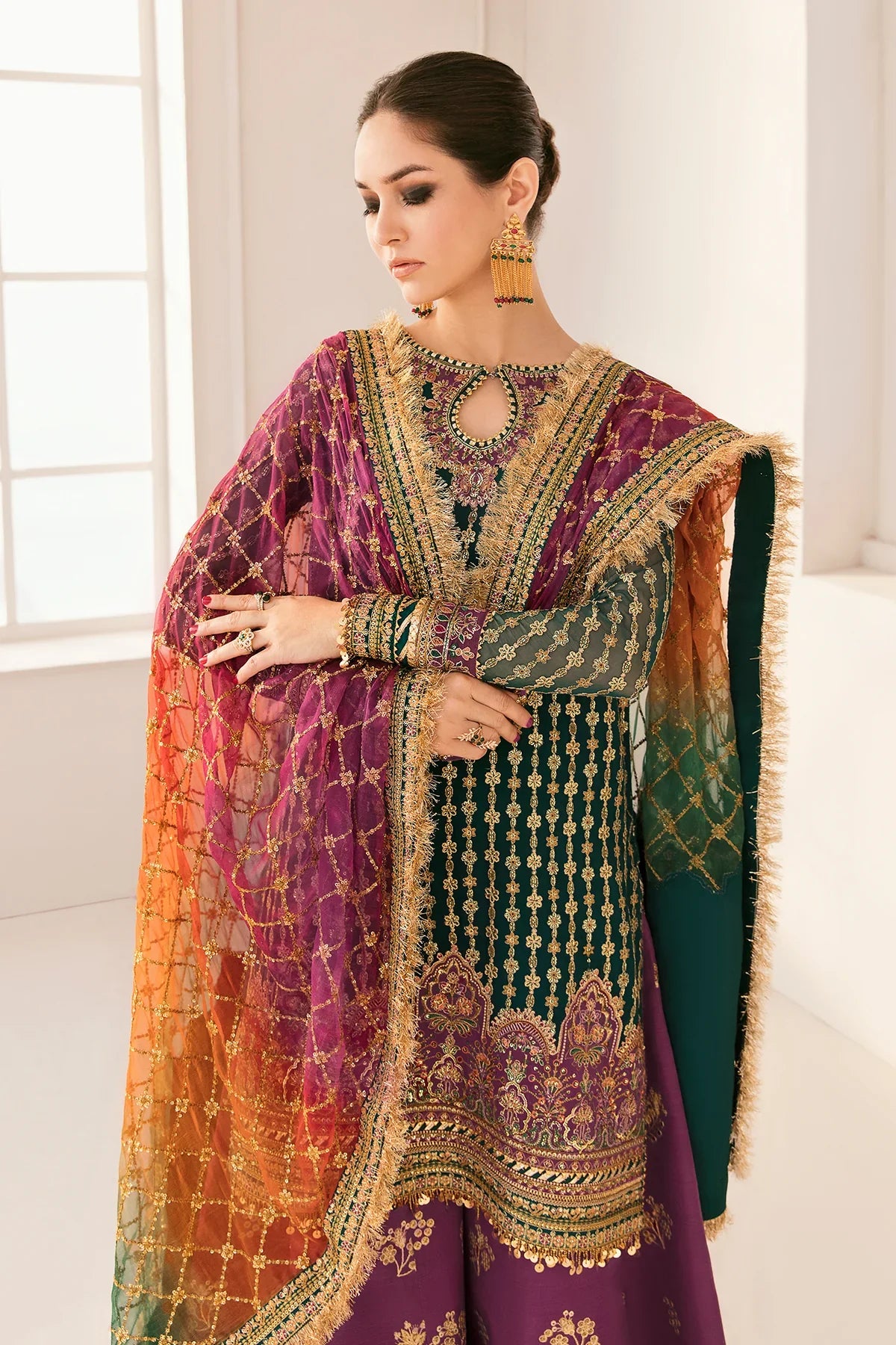 BAROQUE EMBROIDERED UNSTITCHED 3PC SUIT | KPA0069