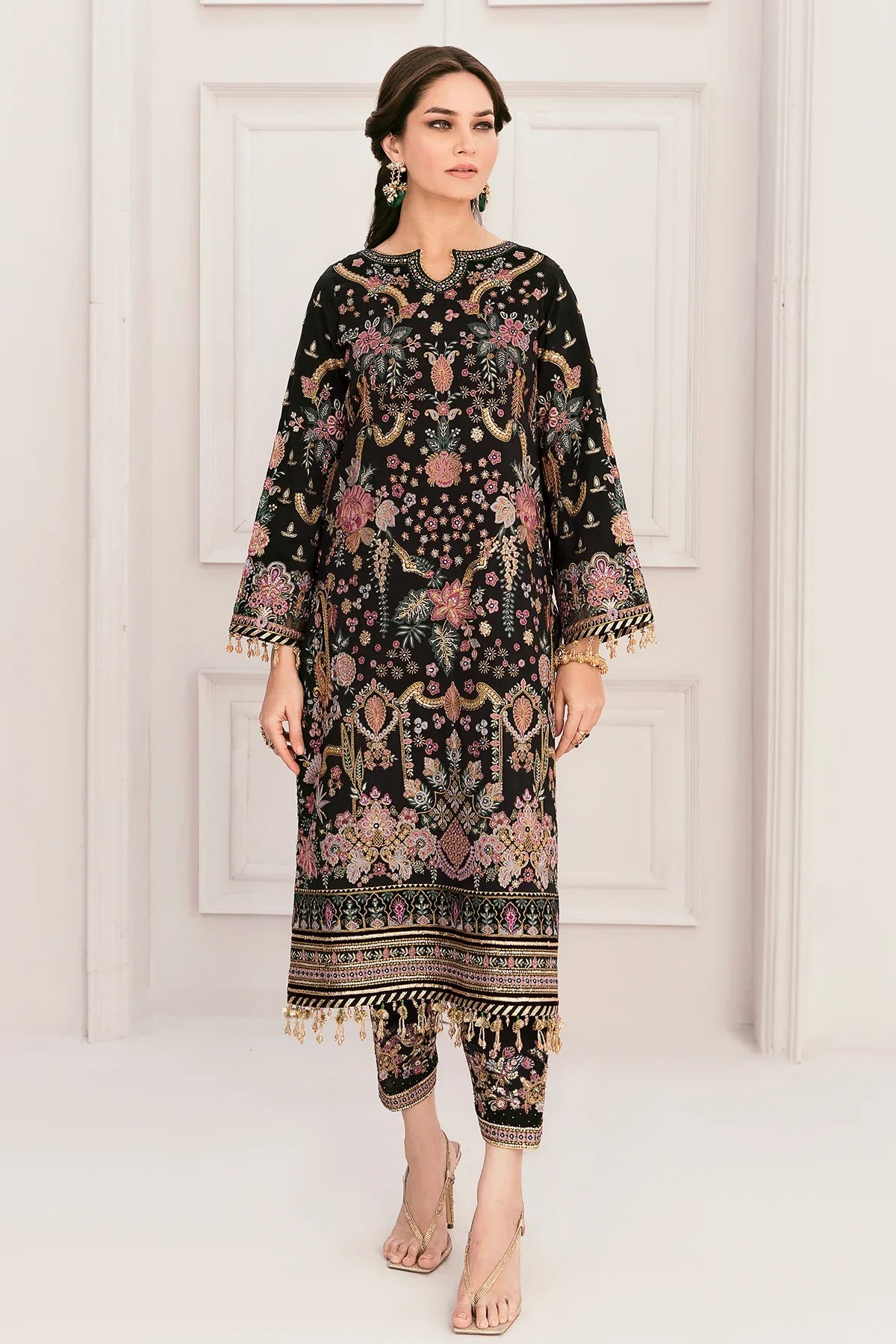 BAROQUE HEAVY EMBROIDERED BRIDAL UNSTICHED 3PC| KPA0074