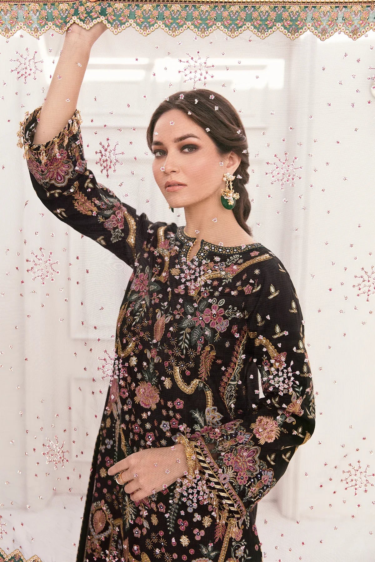 BAROQUE HEAVY EMBROIDERED BRIDAL UNSTICHED 3PC| KPA0074