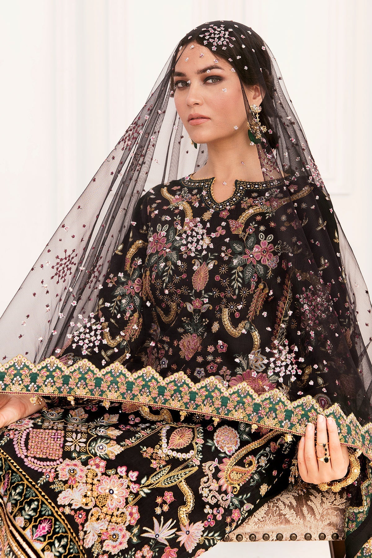 BAROQUE HEAVY EMBROIDERED BRIDAL UNSTICHED 3PC| KPA0074