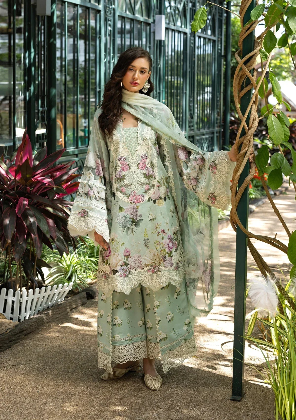 ELAAF PRINTED EMBROIDERED UNSTICHED 3PC SUIT | KPA0099