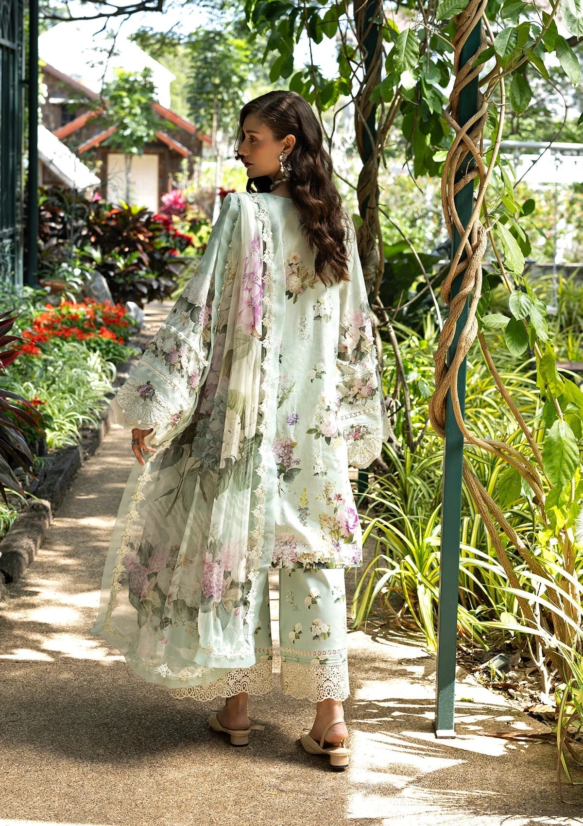 ELAAF PRINTED EMBROIDERED UNSTICHED 3PC SUIT | KPA0099