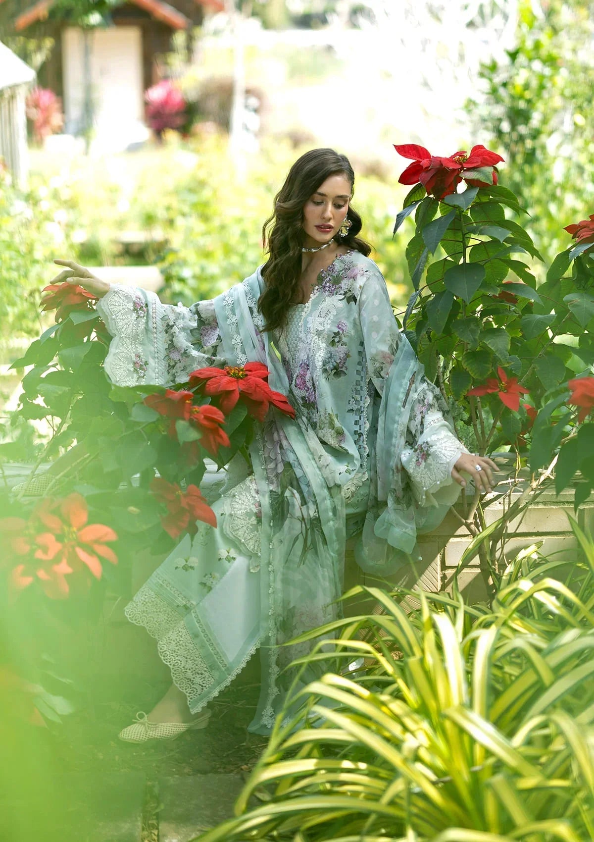 ELAAF PRINTED EMBROIDERED UNSTICHED 3PC SUIT | KPA0099
