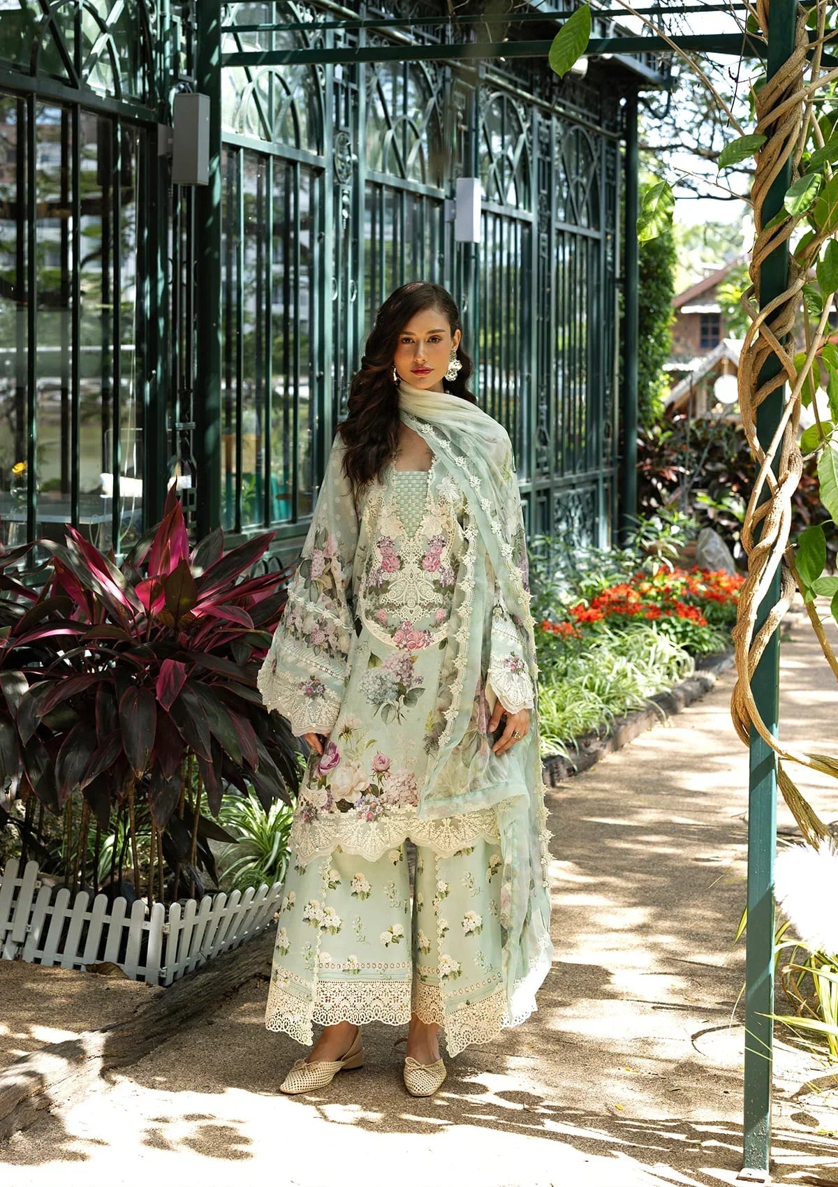 ELAAF PRINTED EMBROIDERED UNSTICHED 3PC SUIT | KPA0099