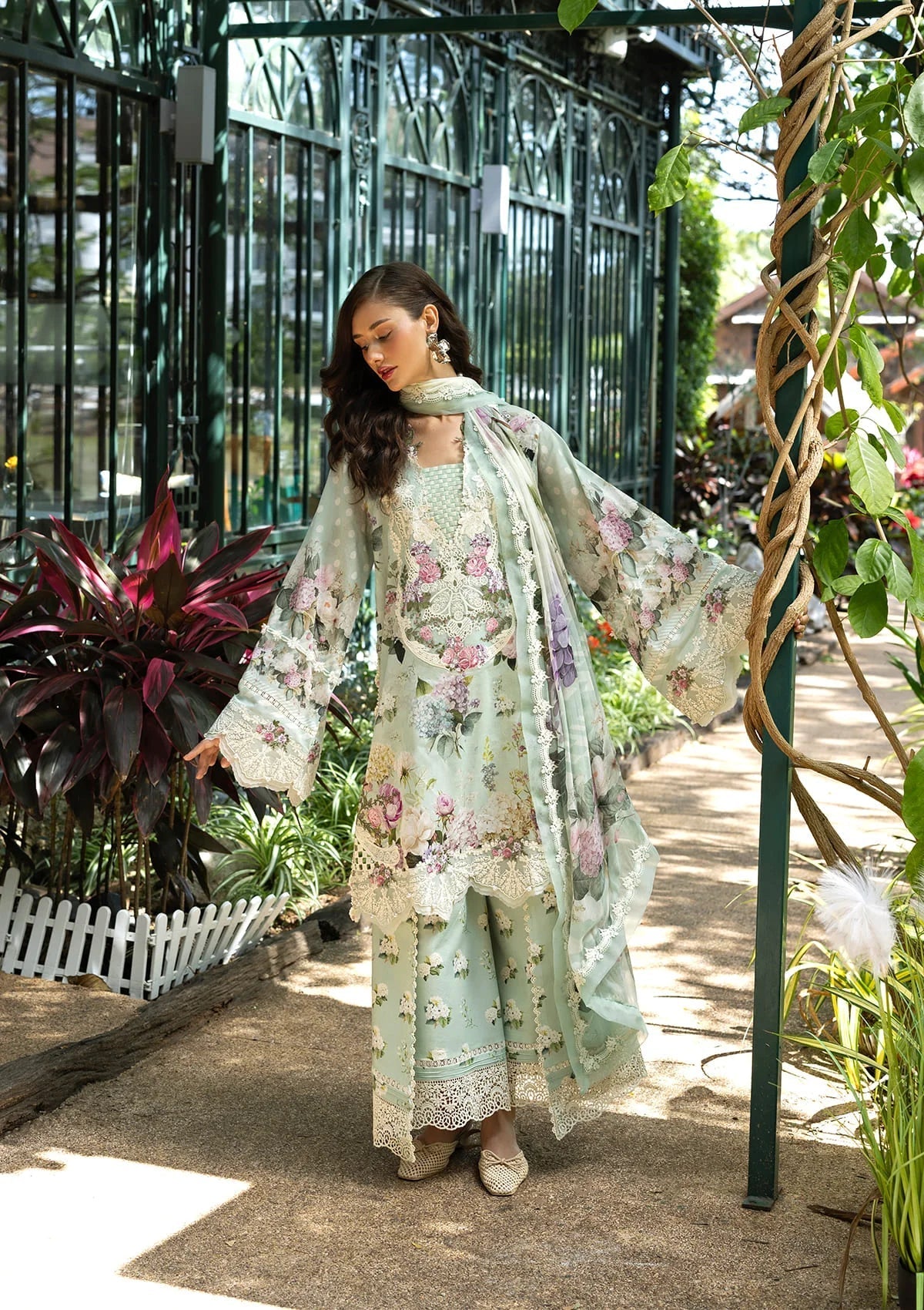 ELAAF PRINTED EMBROIDERED UNSTICHED 3PC SUIT | KPA0099