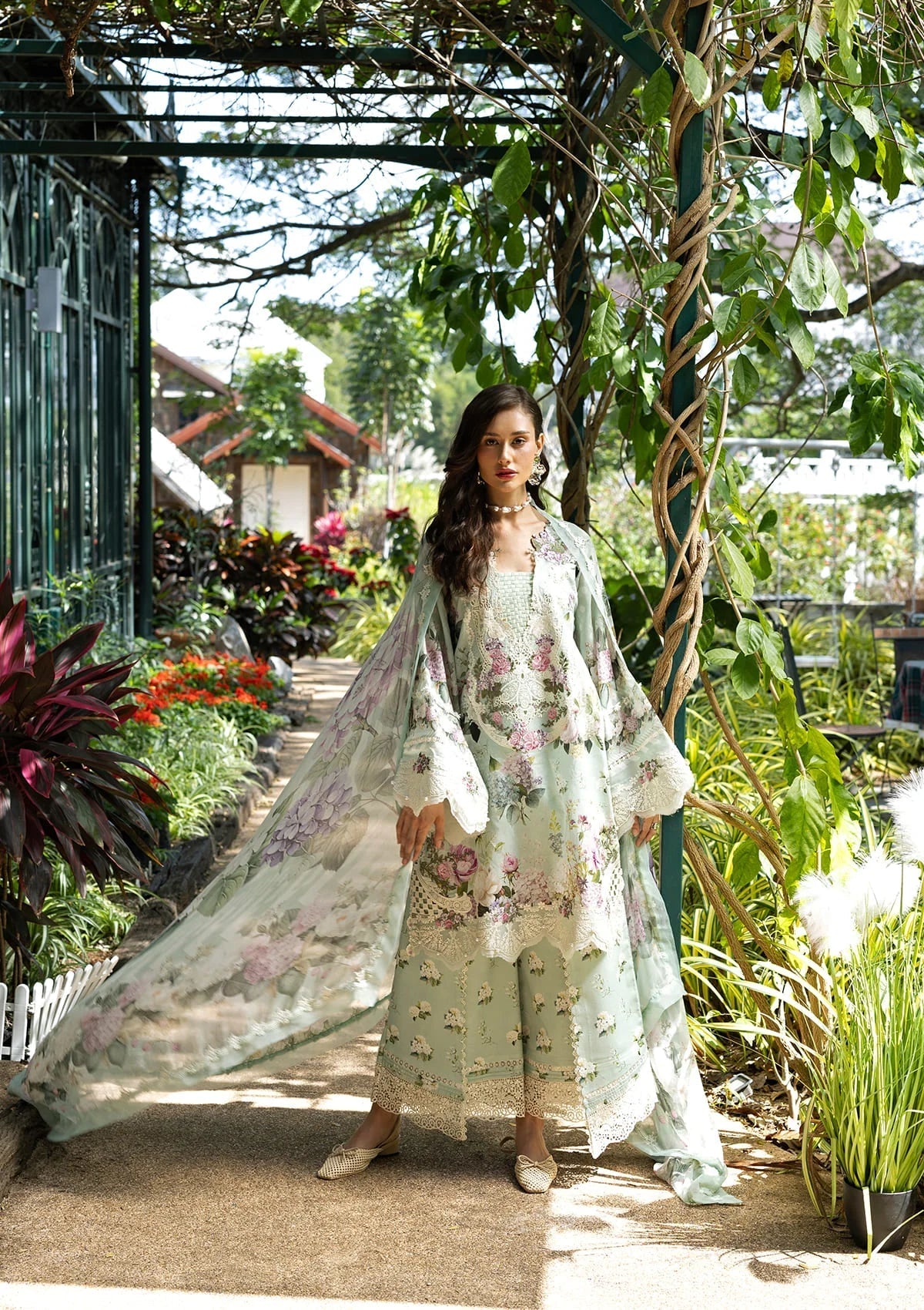 ELAAF PRINTED EMBROIDERED UNSTICHED 3PC SUIT | KPA0099