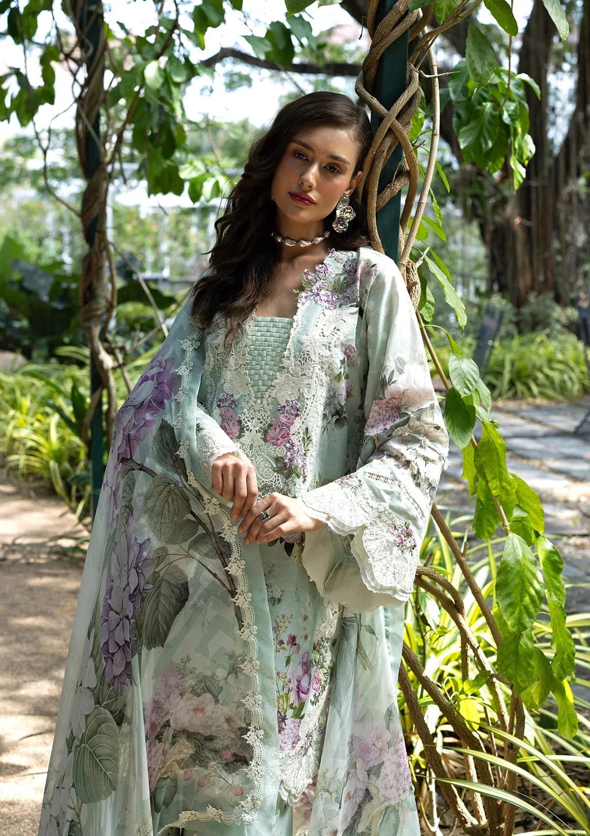 ELAAF PRINTED EMBROIDERED UNSTICHED 3PC SUIT | KPA0099