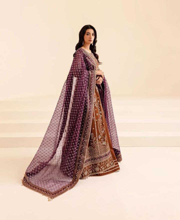 FARASHA HEAVY EMBROIDERED UNSTITCHED 3PC MAXI | KPA0124