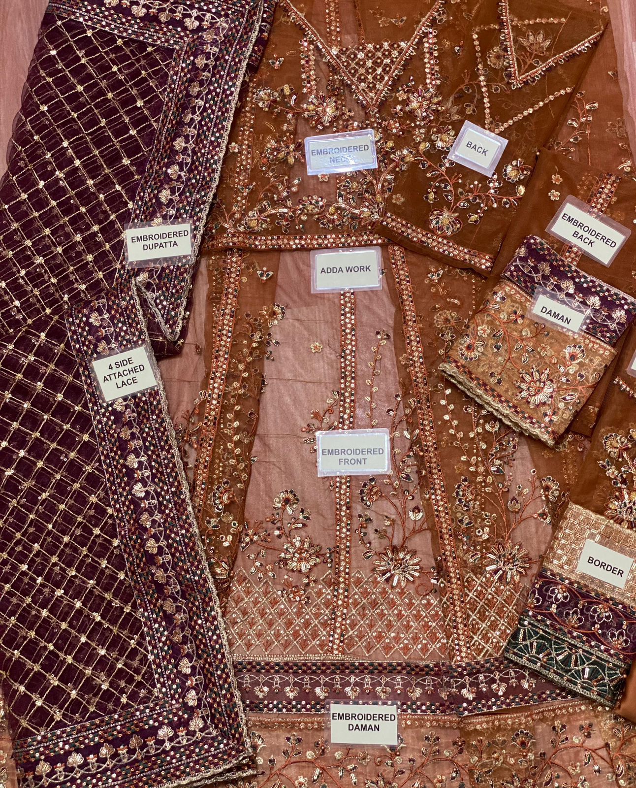 FARASHA HEAVY EMBROIDERED UNSTITCHED 3PC MAXI | KPA0124