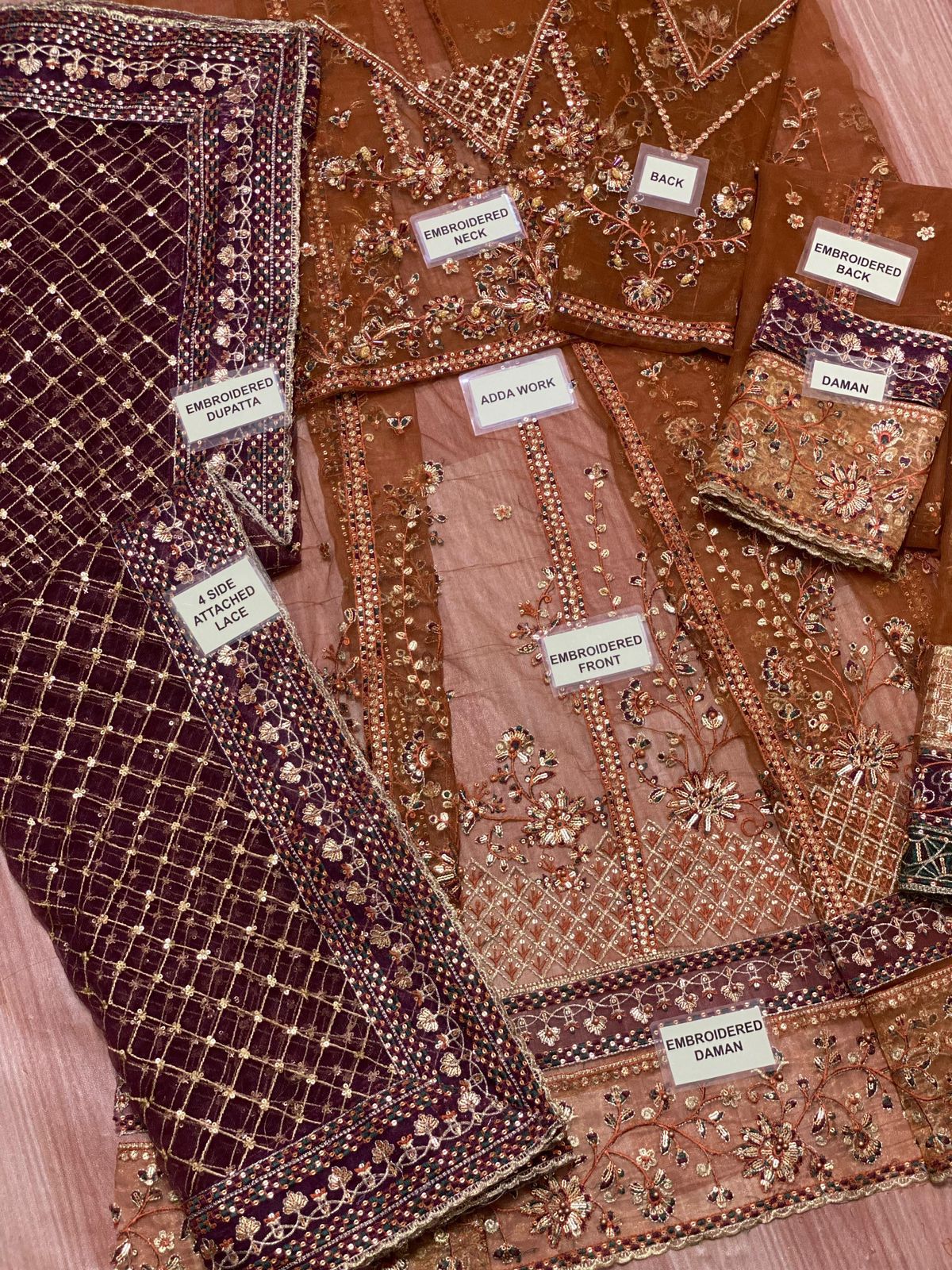 FARASHA HEAVY EMBROIDERED UNSTITCHED 3PC MAXI | KPA0124