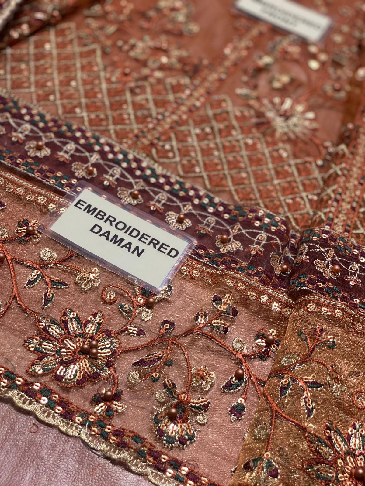 FARASHA HEAVY EMBROIDERED UNSTITCHED 3PC MAXI | KPA0124