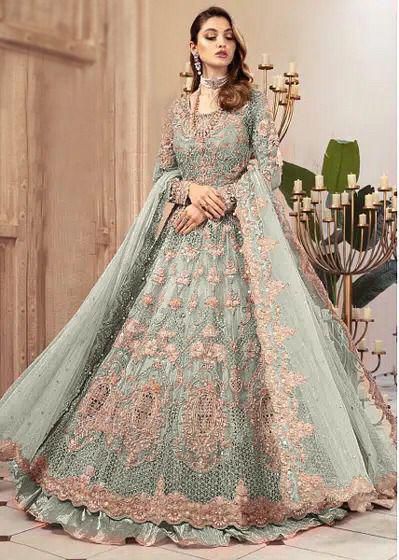 MARIA.B BRIDAL WEDDING WINTER NET MAXI