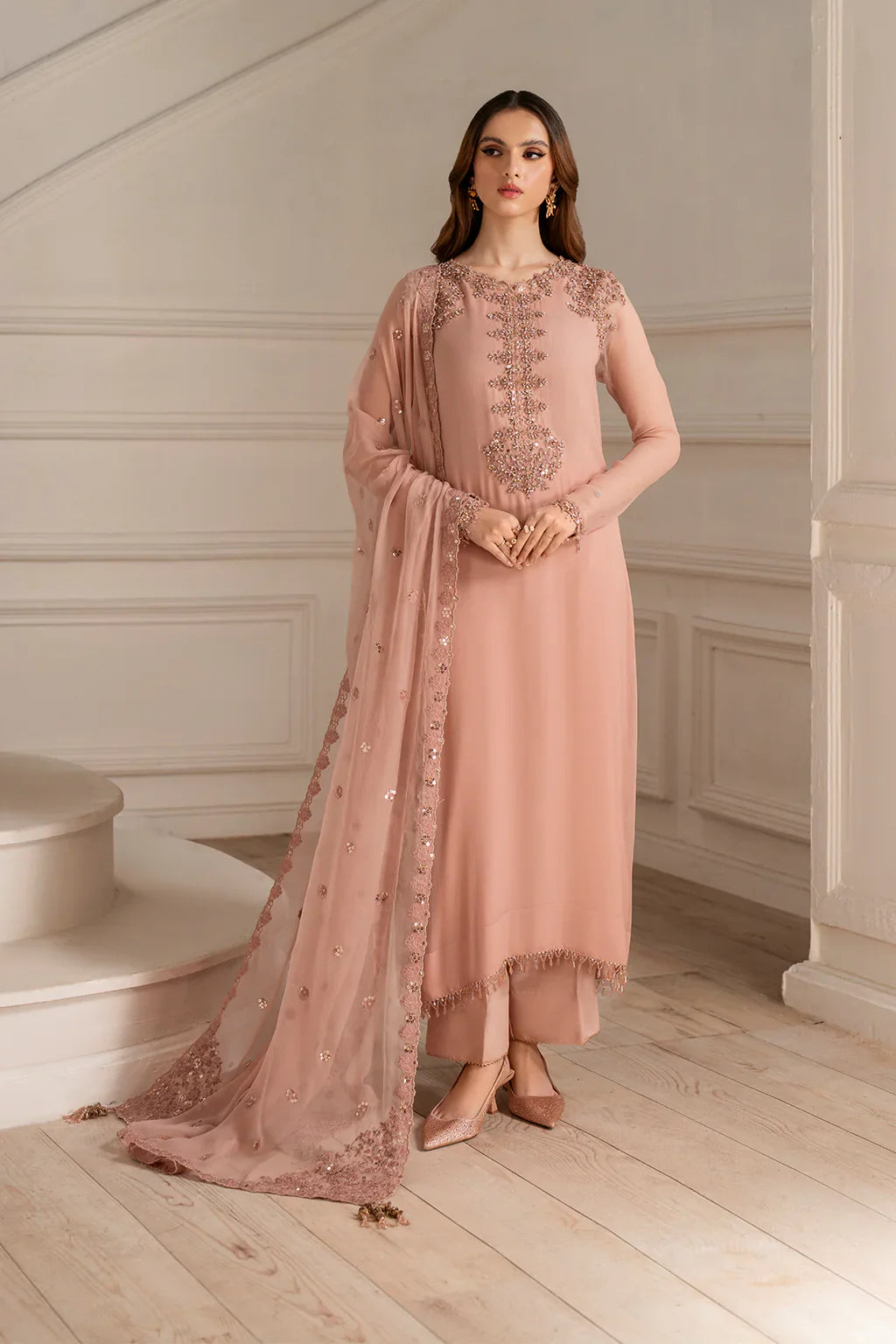 IZNIK CHIFFON Unstitched 3PC SUIT| KPA0056
