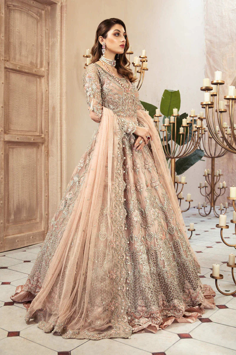 MARIA.B BRIDAL WEDDING EMBROIDERED UNSTITCHED 3PC MAXI | KPA0121
