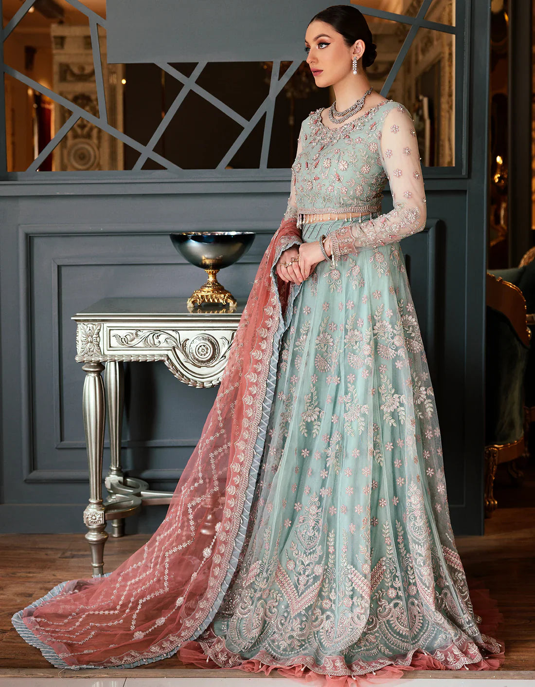 EMAAN ADEEL HEAVY EMBROIDERED UNSTITCHED 3PC MAXI | KPA0117