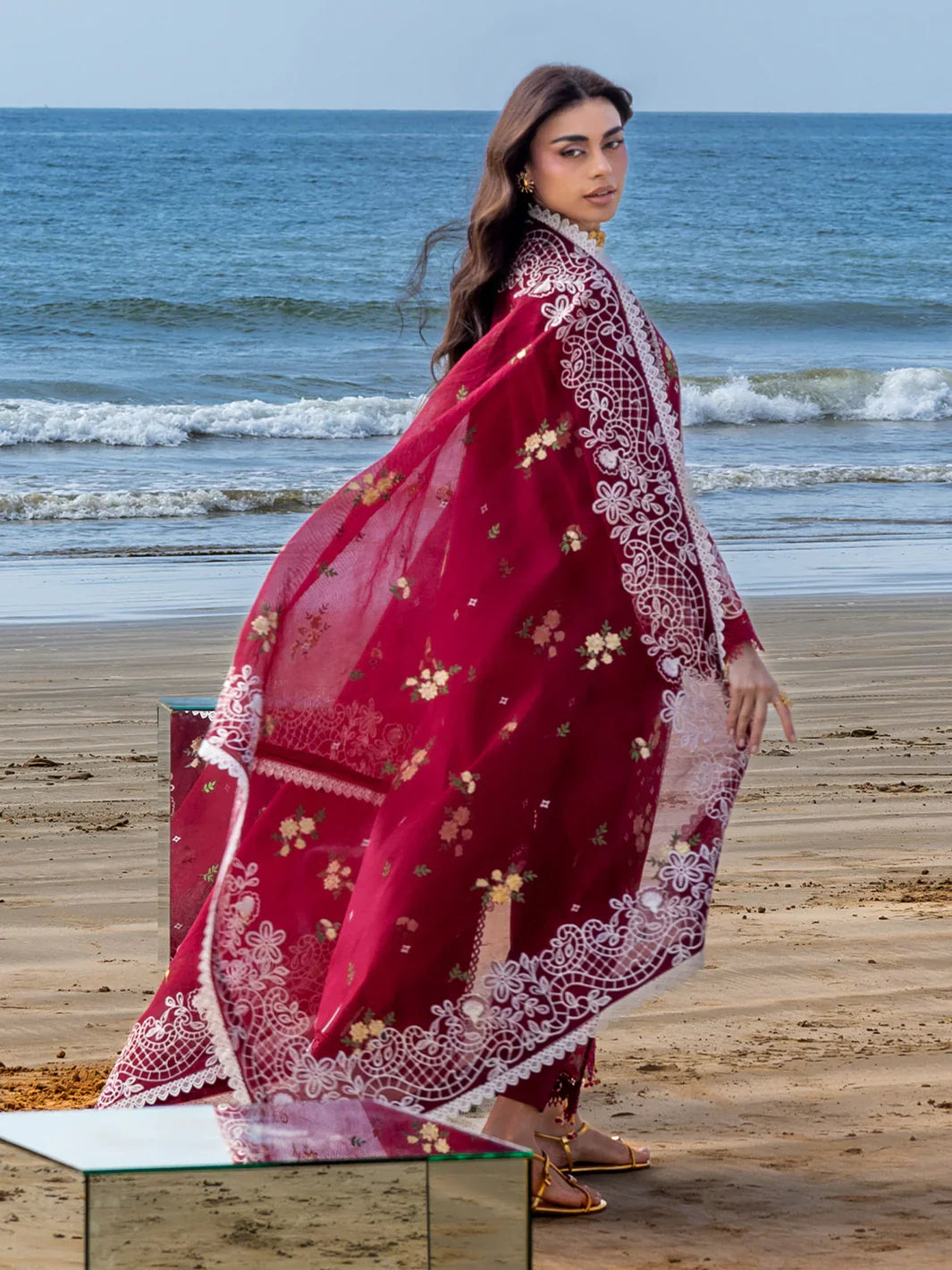 MAHNUR COTTON EMBROIDERED UNSTITCHED 3PC SUIT | KPA0112