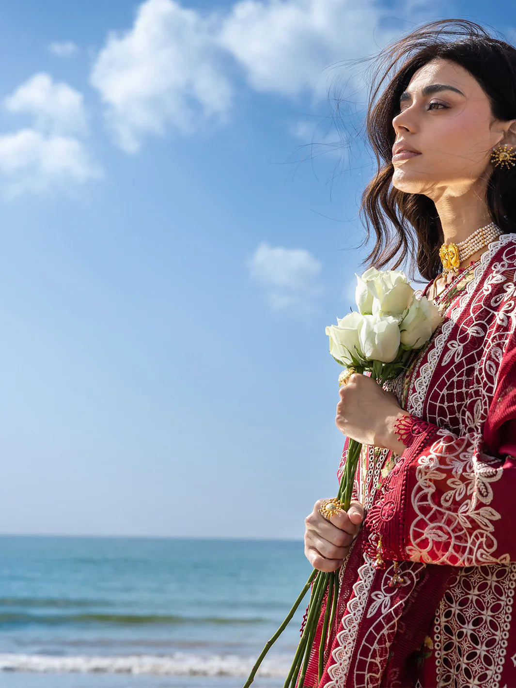 MAHNUR COTTON EMBROIDERED UNSTITCHED 3PC SUIT | KPA0112
