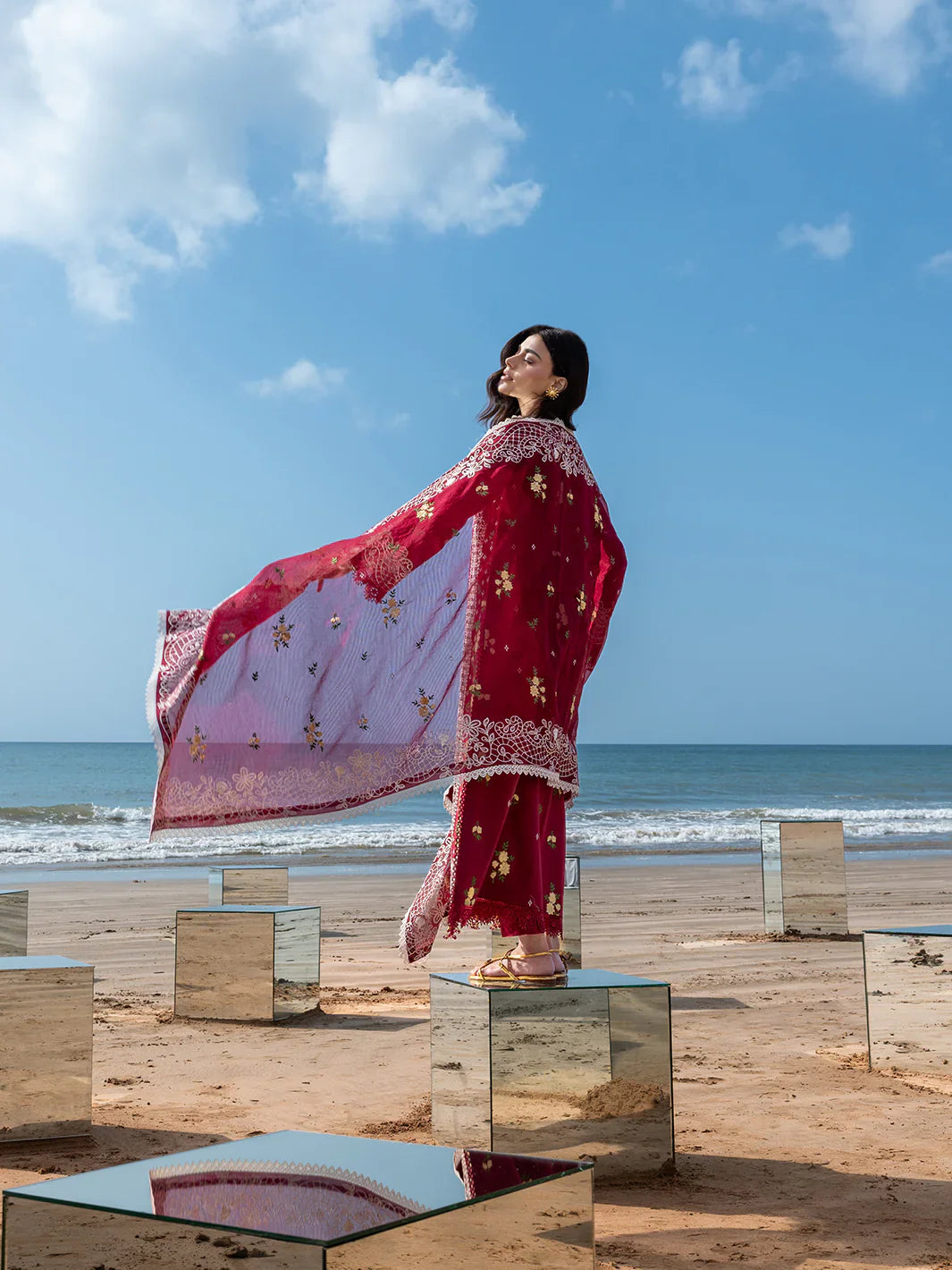 MAHNUR COTTON EMBROIDERED UNSTITCHED 3PC SUIT | KPA0112