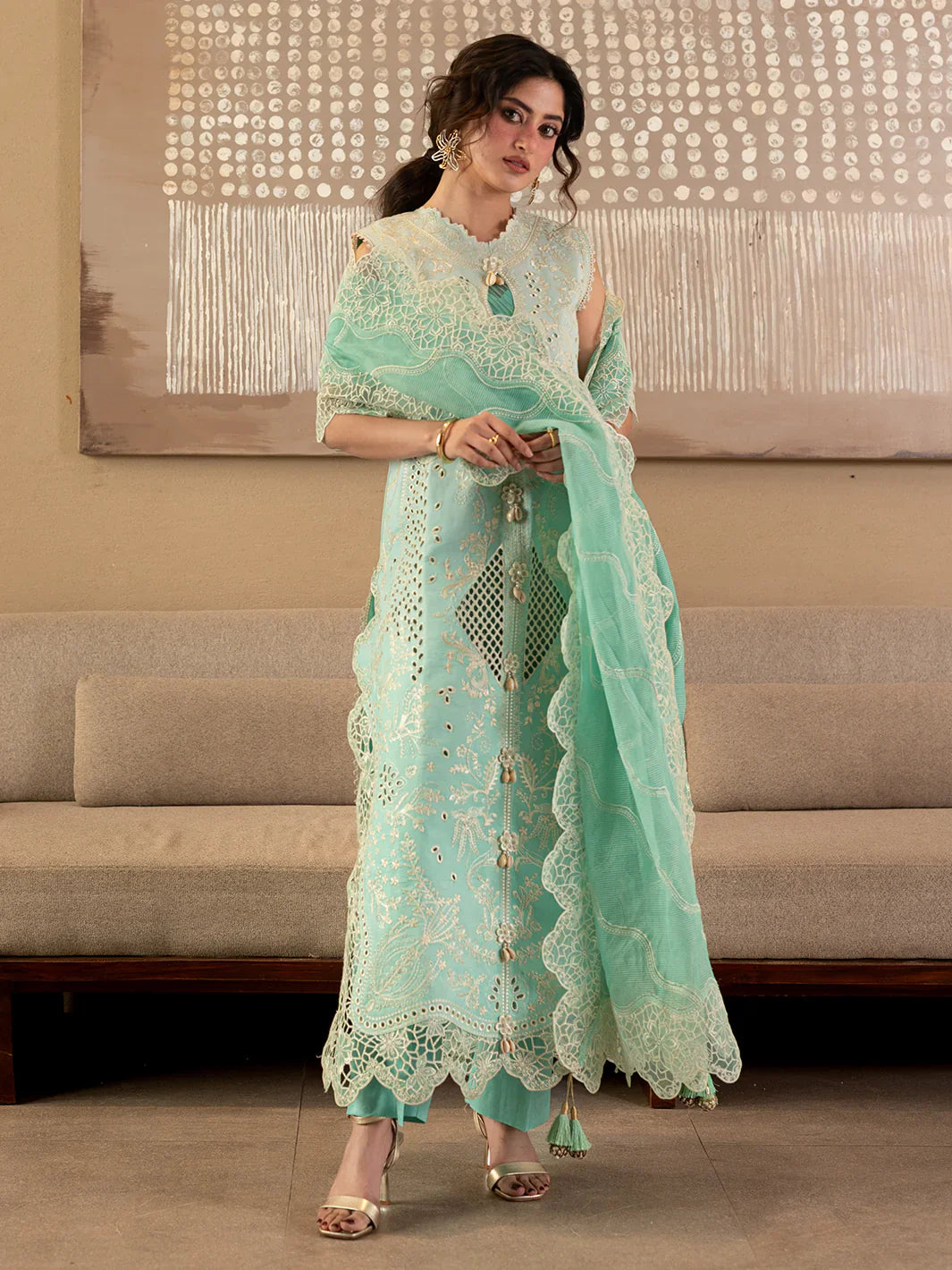 MAHNUR COTTON EMBROIDERED UNSTITCHED 3PC SUIT | KPA0108