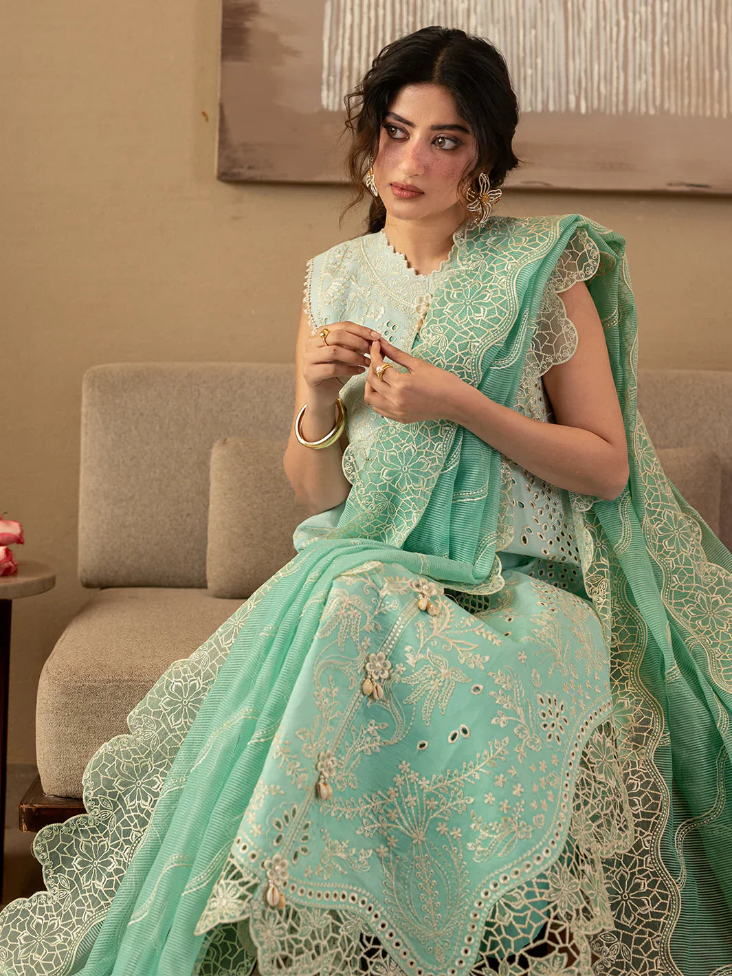 MAHNUR COTTON EMBROIDERED UNSTITCHED 3PC SUIT | KPA0108