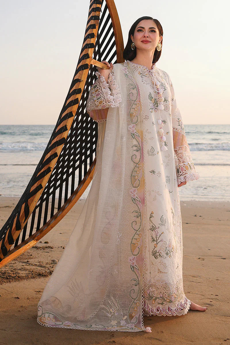 QALAMKAR COTTON EMBROIDERED UNSTICHED 3PC SUIT | KPA0079