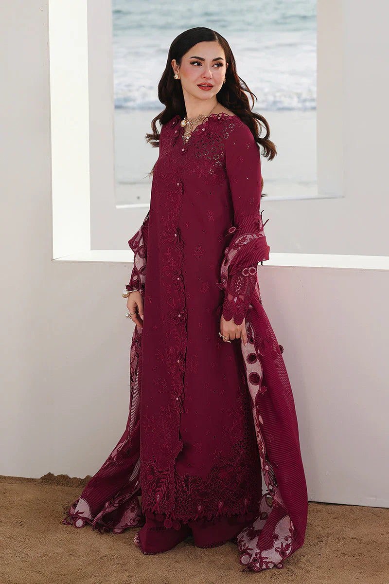 QALAMKAR COTTON EMBROIDERED UNSTITCHED 3PC SUIT | KPA0113