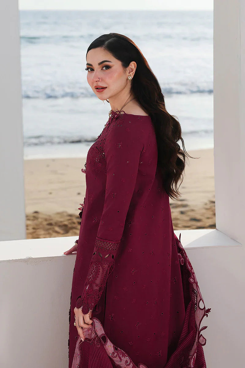 QALAMKAR COTTON EMBROIDERED UNSTITCHED 3PC SUIT | KPA0113