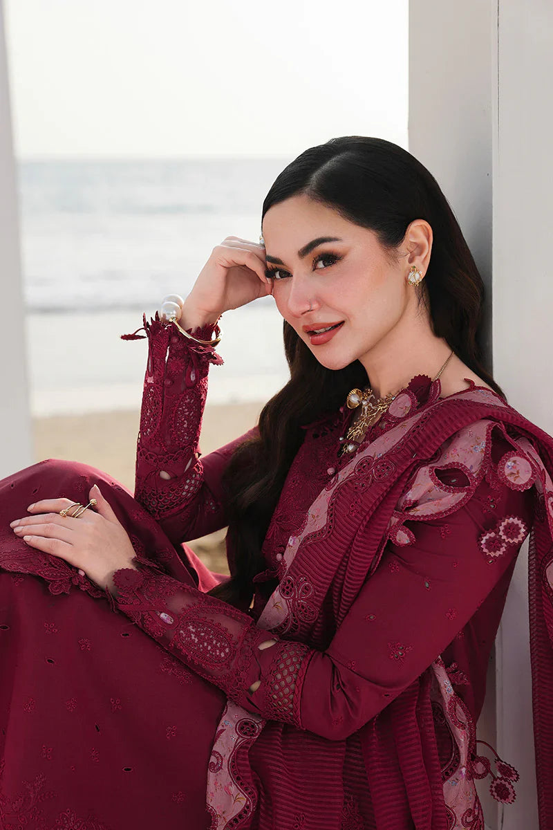 QALAMKAR COTTON EMBROIDERED UNSTITCHED 3PC SUIT | KPA0113