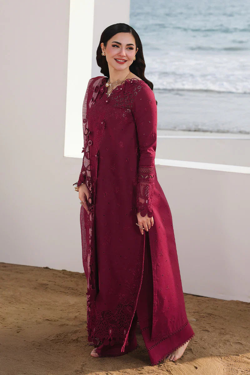 QALAMKAR COTTON EMBROIDERED UNSTITCHED 3PC SUIT | KPA0113