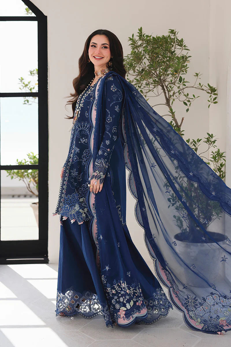 QALAMKAR CHIKENKARI UNSTITCHED 3PC SUIT | KPA0091