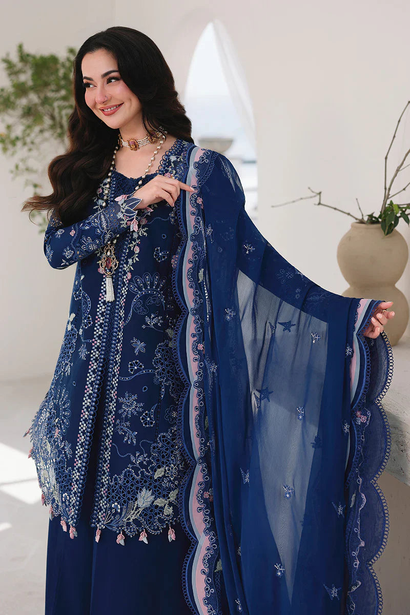 QALAMKAR CHIKENKARI UNSTITCHED 3PC SUIT | KPA0091