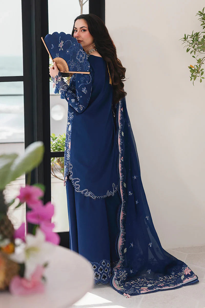 QALAMKAR CHIKENKARI UNSTITCHED 3PC SUIT | KPA0091