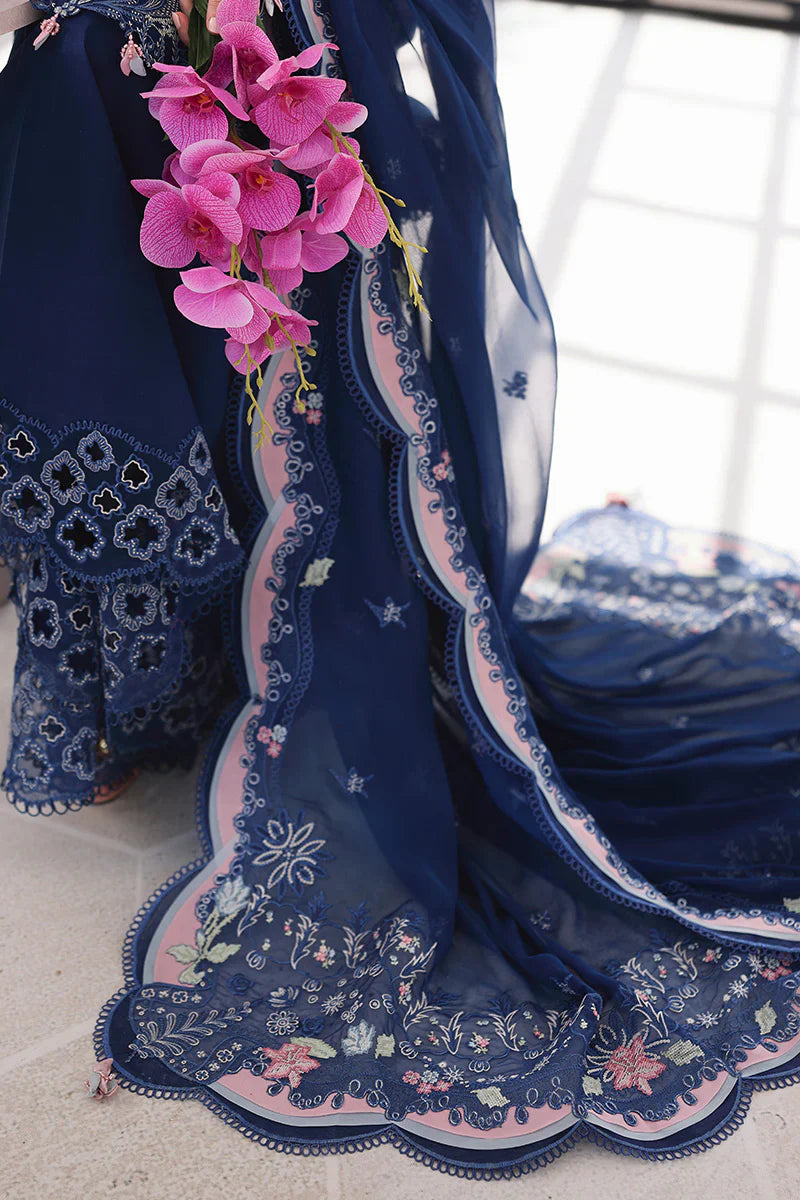 QALAMKAR CHIKENKARI UNSTITCHED 3PC SUIT | KPA0091