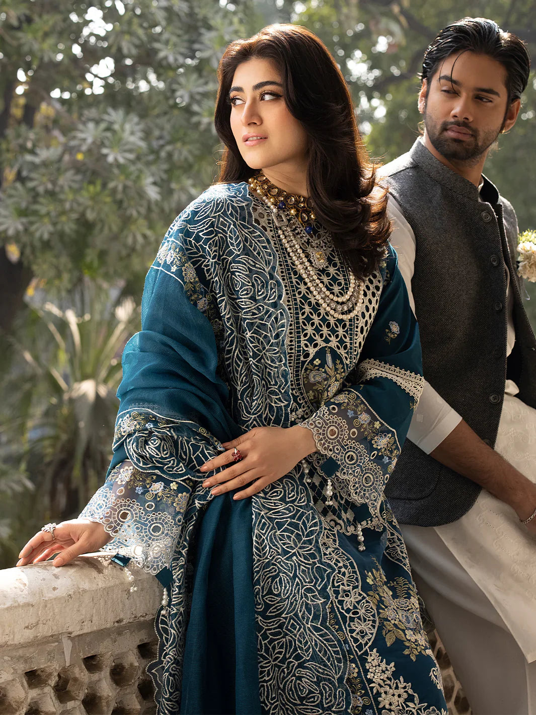 MAHNUR COTTON UNSTICHED EMBROIDERED 3 PC SUIT | KPA0060