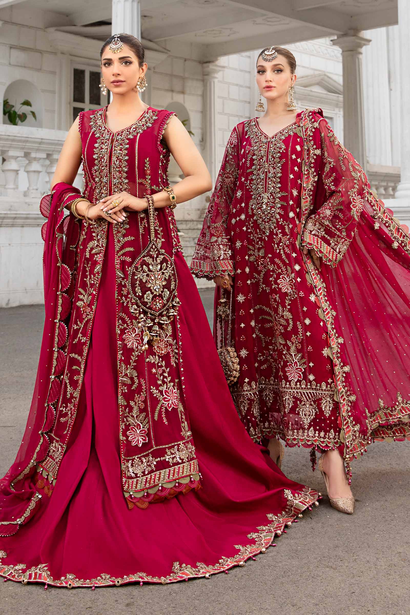 Maria B CHEFFON EMBROIDERED UNSTITCHED 3PC MAXI | KPA0096
