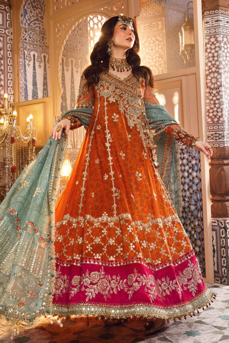 MARIA.B NET HEAVY EMBROIDERED UNSTITCHED 3PC MAXI | KPA0119