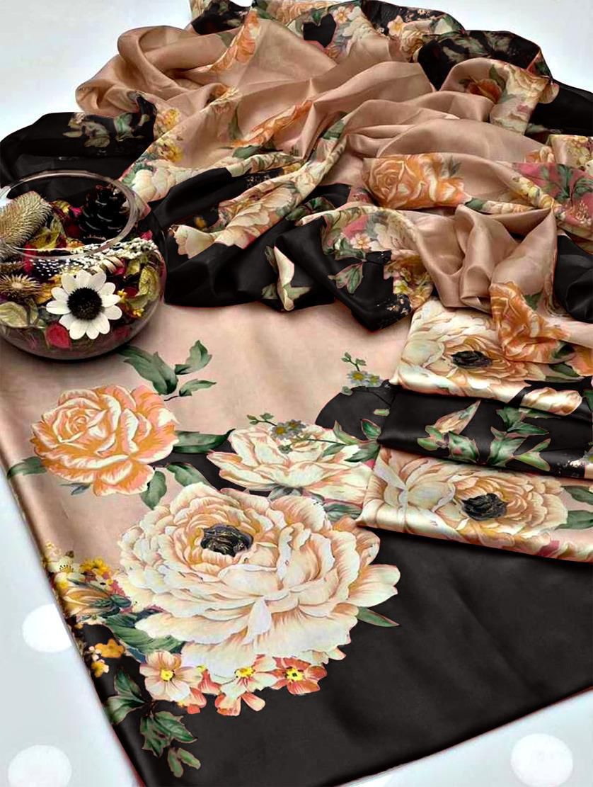 Lulusar Digital Printed 3-Piece Silk Suit ( Design 18)