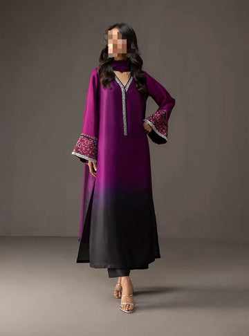 Lulusar Digital Printed 3-Piece Silk Suit ( Design 42)