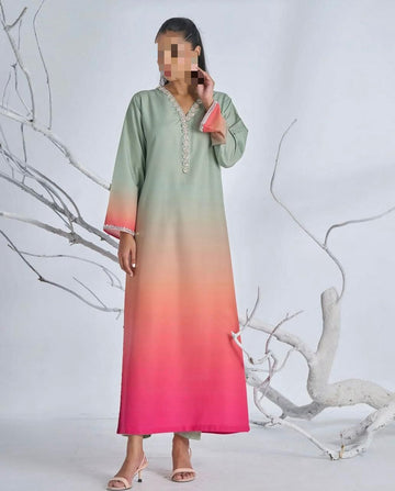 Lulusar Digital Printed 3-Piece Silk Suit ( Design 49)
