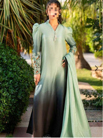 Lulusar Digital Printed 3-Piece Silk Suit ( Design 56)