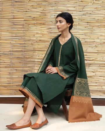 URGE Dhanak 3PC Embroidered Suit ( Article 4)