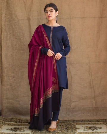 URGE Dhanak 3PC Embroidered Suit ( Article 16)