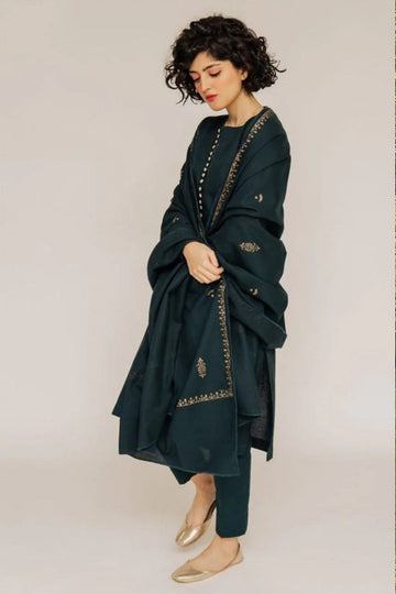 URGE Dhanak 3PC Embroidered Suit ( Article 27)