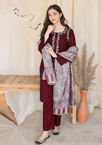 URGE Dhanak 3PC Embroidered Suit ( Article 29)