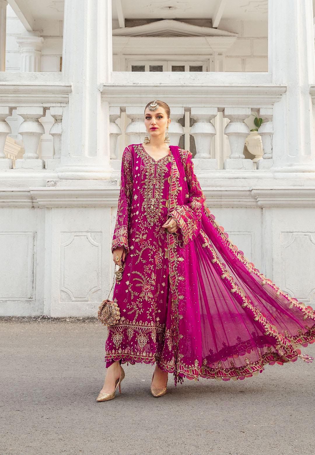 Maria.B 3-Piece Unstitched Suit (PINK)