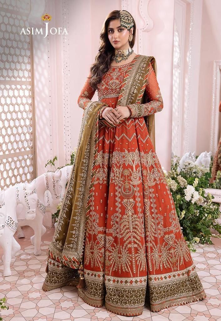ASIM JOFA HEAVY EMBROIDERED UNSTITCHED 3PC MAXI | KPA0122