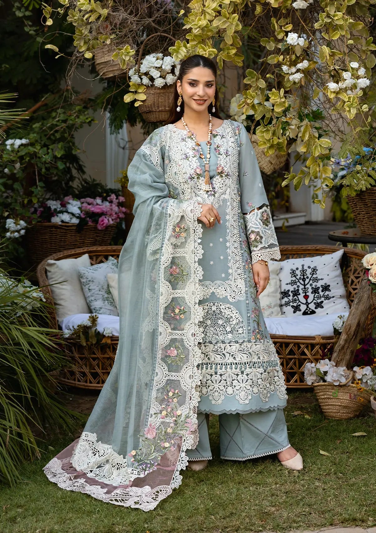 ELAF EMBROIDERED LAWN UNSTITCHED 3PC SET | KPA0019