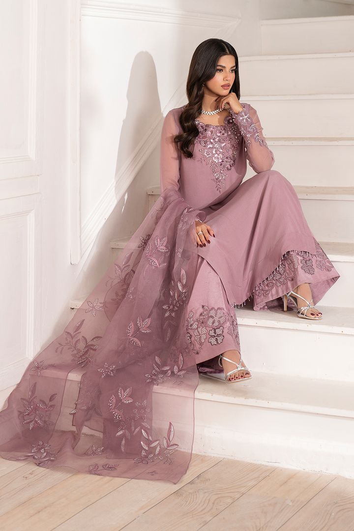 IZNIK CHIFFON EMBROIDERED UNSTITCHED 3PC SUIT | KPA0067